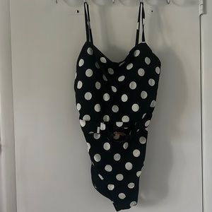 Polka dot bathing suit